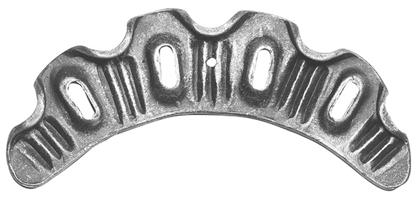 Baroque lourd | Dimensions : 190x80 mm | Matériau : 3 mm | Acier S235JR, brut