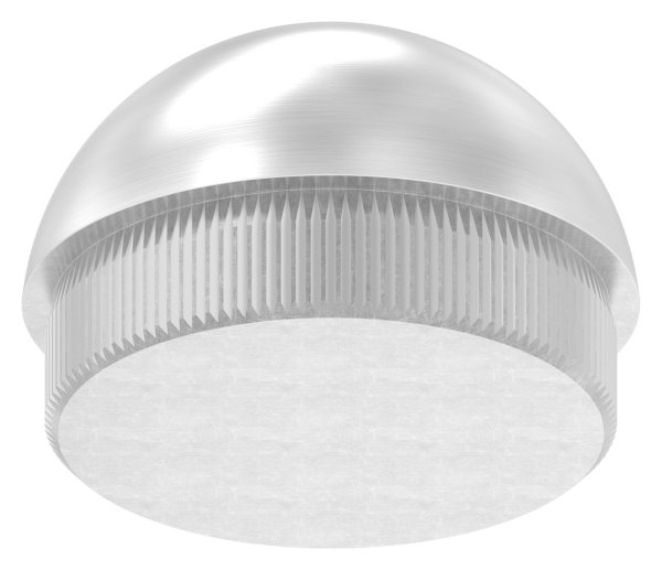 Bouchon demi-rond V2A matériau plein pour Ø 48,3x2,0 mm