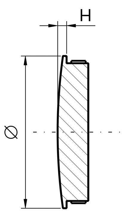 Bouchon | légèrement courbé | matériau solide | pour tube rond : Ø 42.4x2.0 mm | V2A