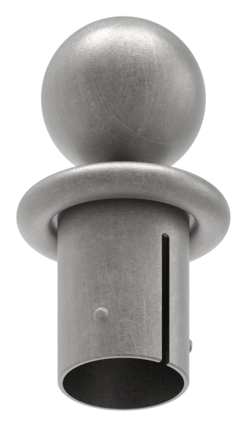 Bouton de tube à bille pour Ø 48.3x2.5-2.9 mm | Acier S235JR, brut