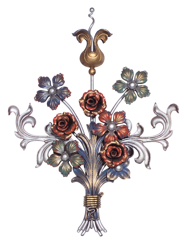Bouquet ornemental | Dimensions : 400x520 mm | Acier S235JR, brut