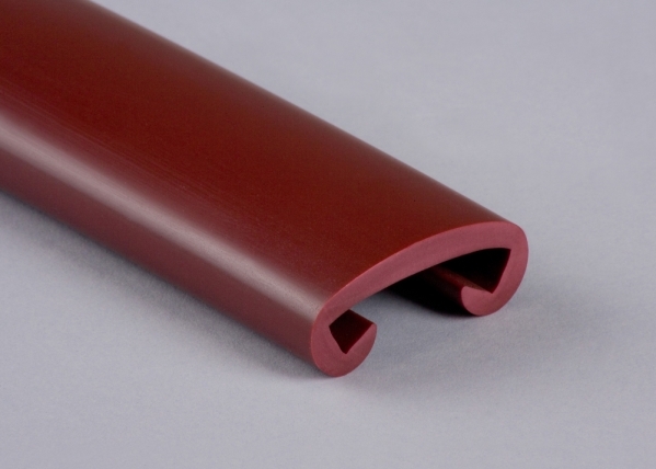 Main courante en plastique pour 40 x 8mm, rouge vin