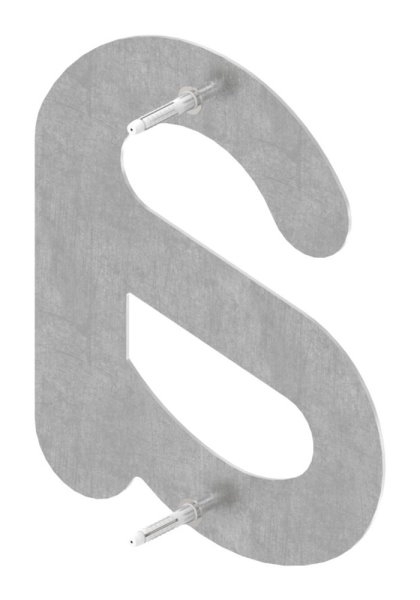 Lettre a | grande | Dimensions : 200 mm x 300 mm | V2A